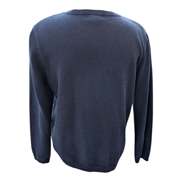 Alfred Dunner Safari Giraffe Sequin Embroidered Cardigan Sweater Petite S VTG - Picture 2 of 9